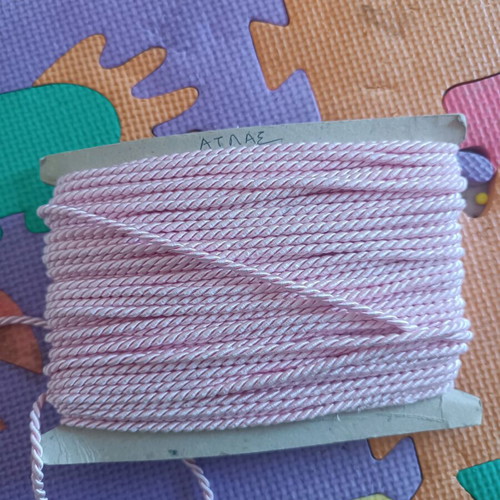 Pack of three construction ropes new, pink, blue, white