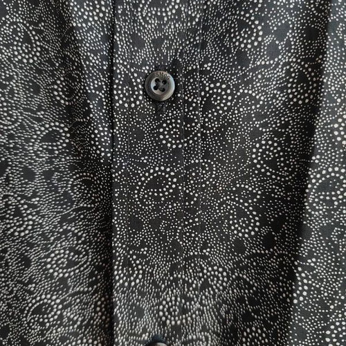 Shirt with Lahouria pattern like new, slim fit, black and gray, XL