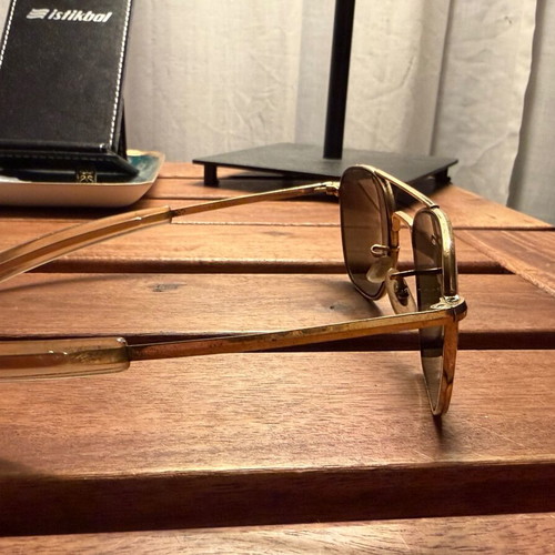Randolph vintage sunglasses used, gold color