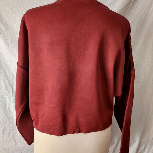 Zara Short Burgundy Blouse Like New, Size M