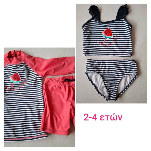 Lupilu swimwear set with sun protection shirt and pants like new for ages 2-4