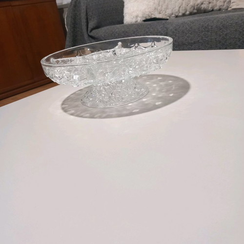 Crystal serving dish used, for nuts and table
