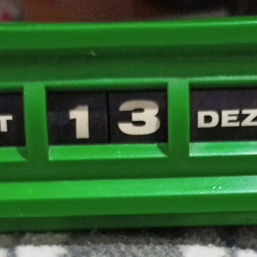 Desk calendar used, vintage Germany 1970s