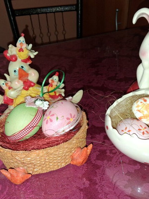 Ceramic Easter egg holders new, set of 2 pieces