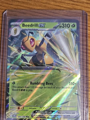 Beedrill ex Chaos Rising 003/086 new with sleeve and top loader