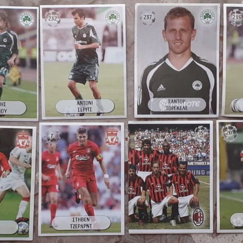 Europe Champions 2005-2006 football stickers, set of 11