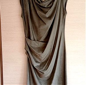 Φόρεμα με υφή δέρμα σαμουά, μέγεθος XL.