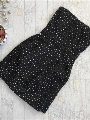 Φόρεμα Mango mini πουά μεταχειρισμένο, μέγεθος M, strapless