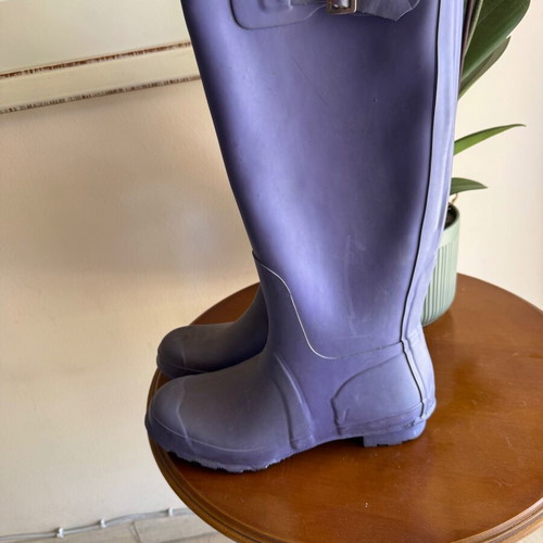 Hunter waterproof boots used, lilac purple, size 39