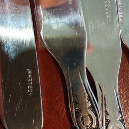 Vintage silver-plated knife sets like new, total 12 pieces