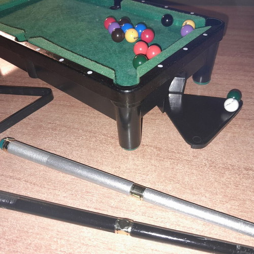 Miniature billiards used, in box