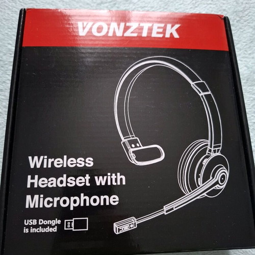 Vonztek wireless headset with charging base and microphone like new