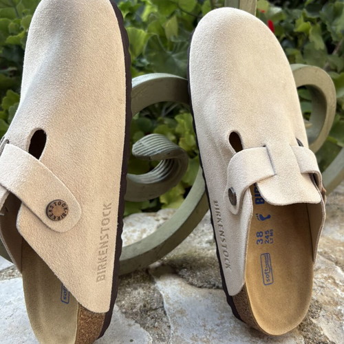 Birkenstock Boston BS Sand unisex slippers, beige