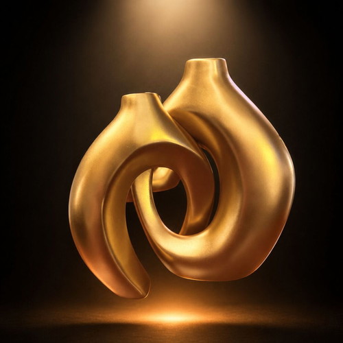 Decorative vases premium limited edition new, gold abstract