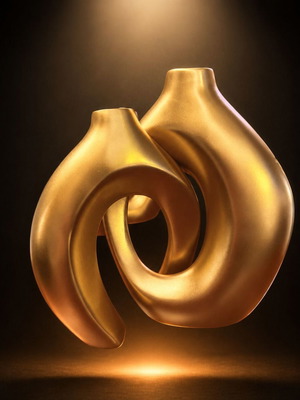 Βάζα διακοσμητικά premium limited edition καινούργια, χρυσό abstract