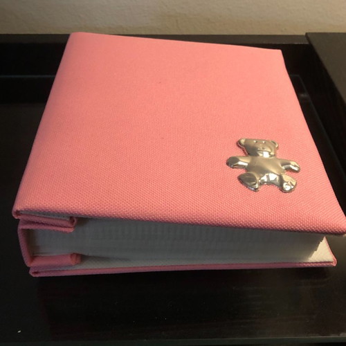Fabric photo album with silver, like new, luxurious