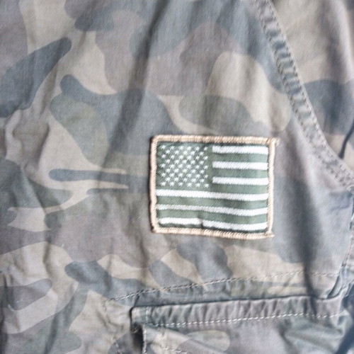 Camouflage pants size 48, length 104 cm, like new, with patches