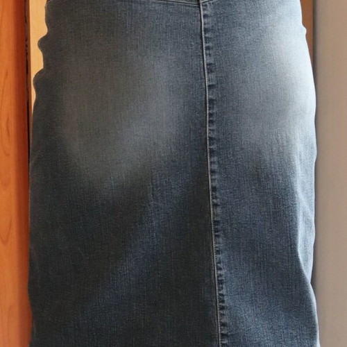 S.Oliver stretch denim midi skirt, blue