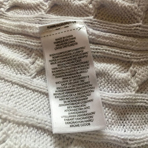 Polo Ralph Lauren cable-knit sweater, unisex, size S, white cotton
