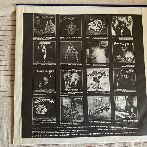 Grave Digger War Games LP first edition, like new, Noise Records
