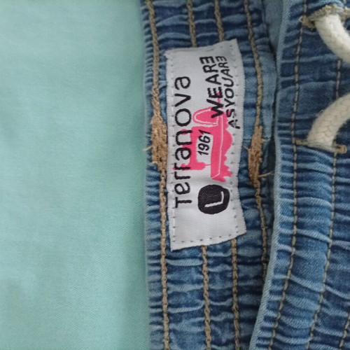 Terranova fabric pants size L like new, blue, summer