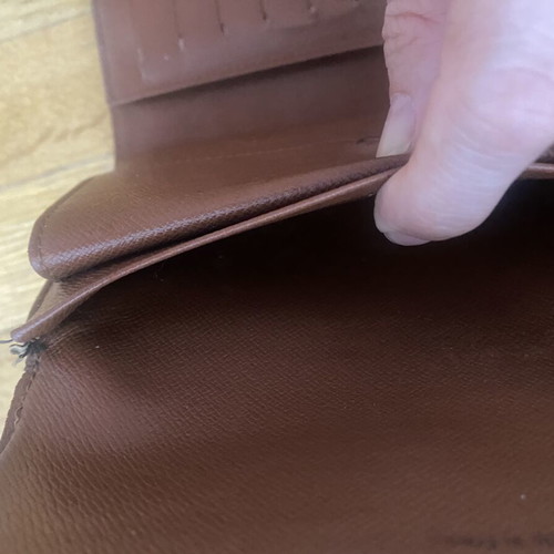 Louis Vuitton vintage wallet used, classic monogram, brown