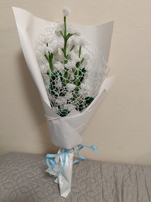 Bouquet of handmade chenille stems new