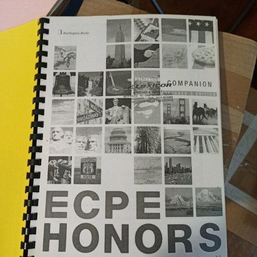 ECPE Honors Adam Tyler student's books used, spiral binding