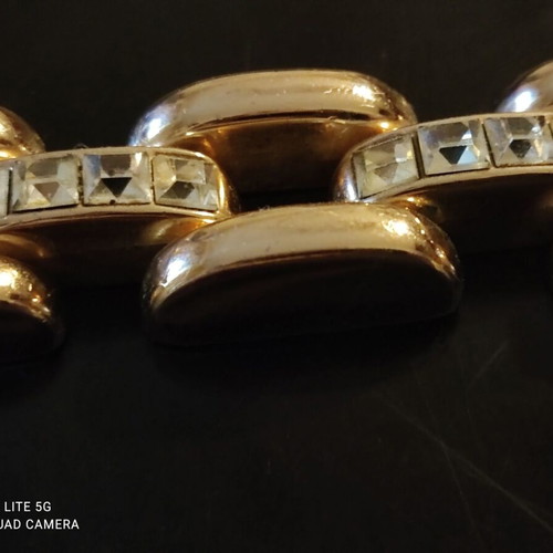 Gold-plated bracelet with zircon 20cm new