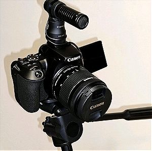 DSLR Canon EOS 250D & Φακός 18-55mm IS STM & Μικρόφωνο Canon DM-E100