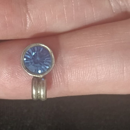 Silver 925 jewelry with blue zirconia new