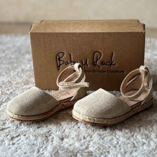 Espadrilles handmade Baby u Rock like new, golden