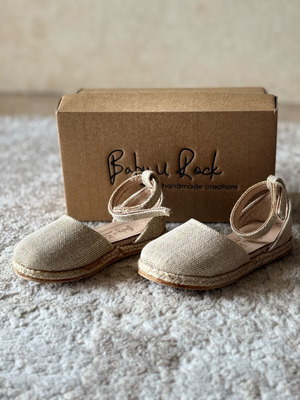Espadrilles handmade Baby u Rock like new, golden