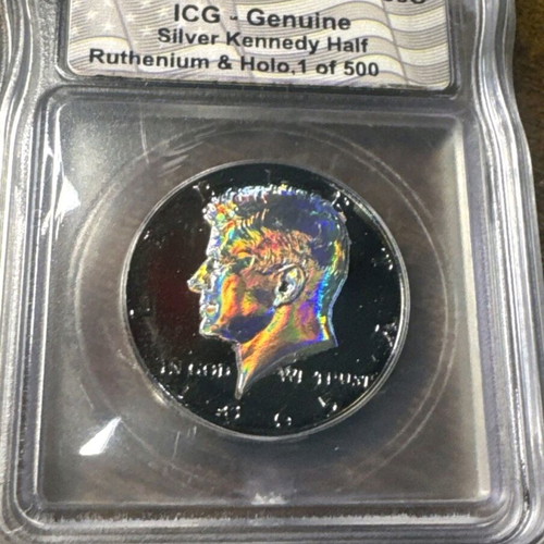 1965 Silver Kennedy Half Dollar Ruthenium & Holo Limited Edition New
