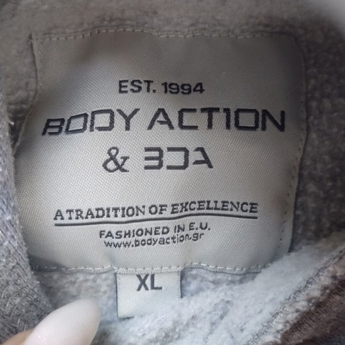 Body Action hoodie used, gray with pink, size XL