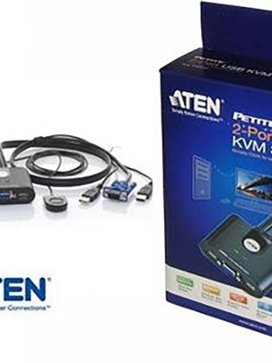 Aten 2-Port USB VGA KVM Switch καινούργιο με Remote Port Selector