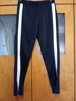 Zara women's blue pants with white stripe like new, size M