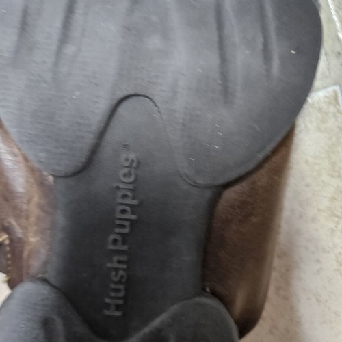 Hush Puppies men's leather slippers size 43 used, brown, anatomical sole