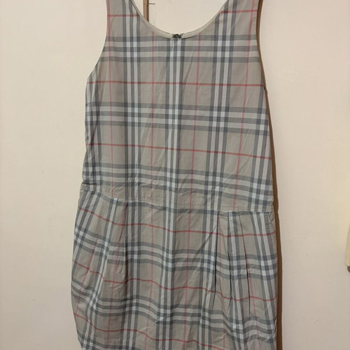 Burberry Sleeveless Check Pinafore Dress like new, beige pastel