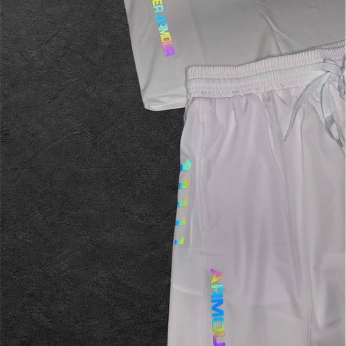 Under Armour T-shirt and Shorts Reflective Set white, brand new