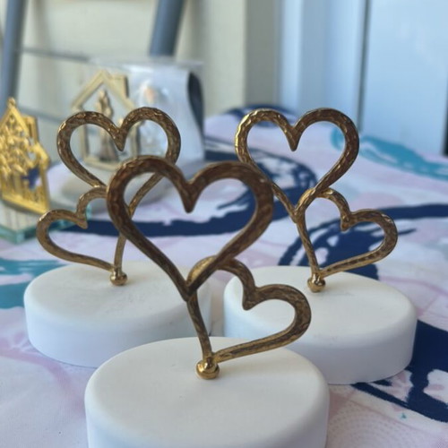 Table decor new set of heart-shaped holders