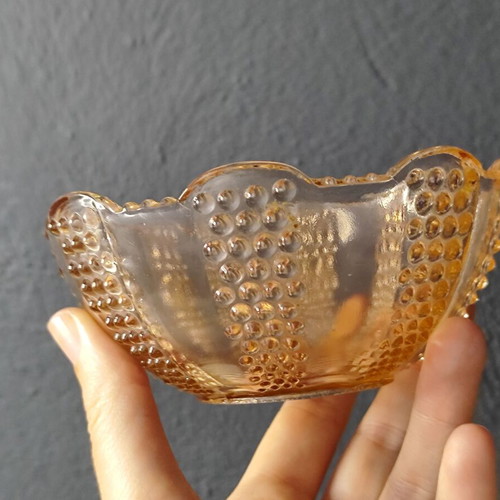 Vintage set of 3 bowls with saucers used