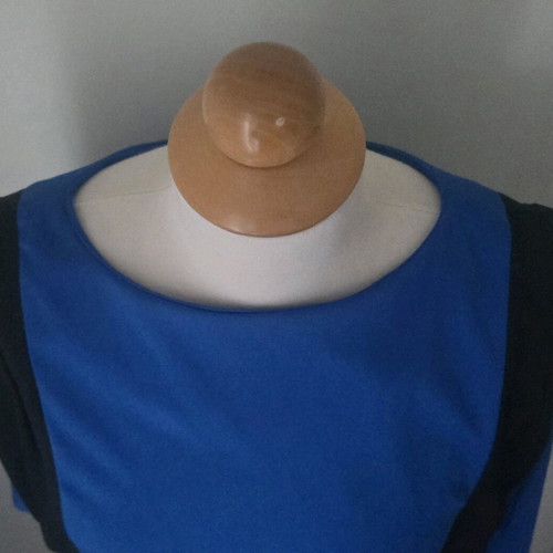 Vintage dress used, blue, size 40, 1980s