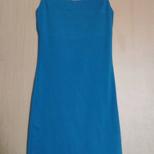 Zara blue slim dress with straps like new