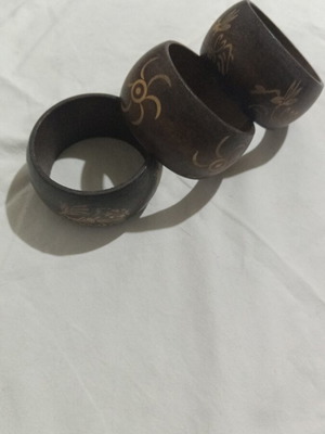 Wooden bracelets like new, set of 3