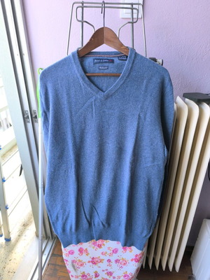 Men's sweater used, size XL, blue, 90% wool 10% cashmere