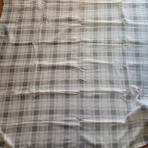 Tablecloth square grey-white, used