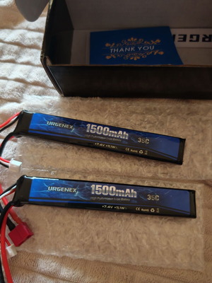 URGENEX 1500mAh 7.4V 35C LiPo комплект от 2 нови батерии