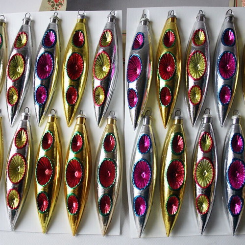 Box of 24 vintage Greek Christmas ornaments from 1980s new