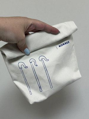 Korres 100% Cotton Canvas Pouch Cosmetic Bag New